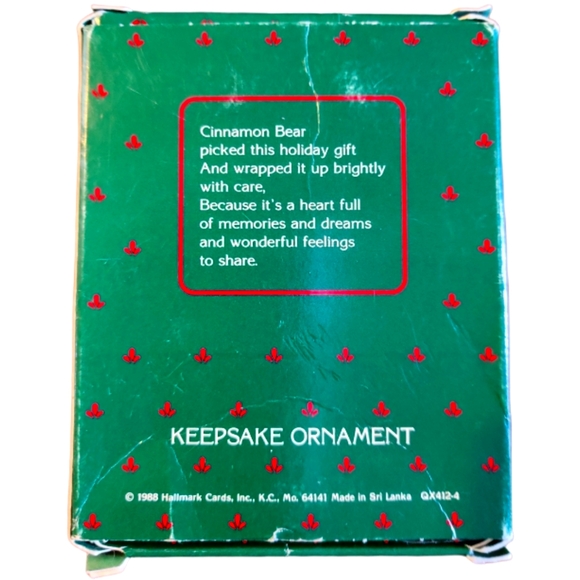 Vtg 1988 Hallmark 6th Collector's Series Keepsake Ornament Cinnamon Bear… - Picture 4 of 4